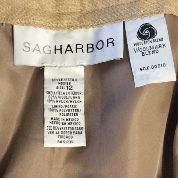NWT SAG HARBOR WOOLMARK  BLEND PANTS - Picture 6 of 8